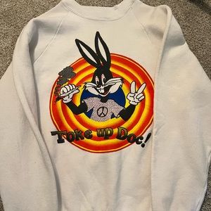 Vintage bugs bunny shroomy pull over